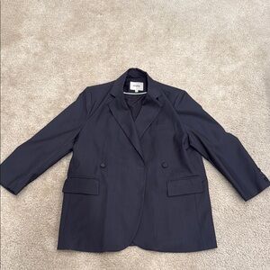 Elegant Double-Breasted Blazer in Charcoal